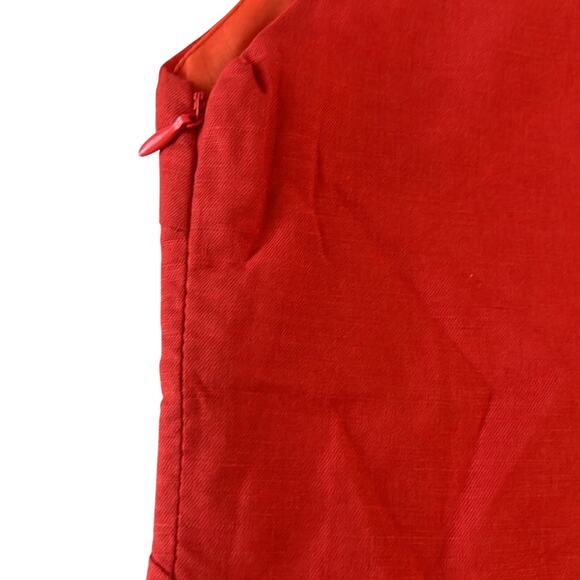 NWT REVOLVE & COTTON LINEN lovers COMMENSE red shift mini dress L - Picture 10 of 13